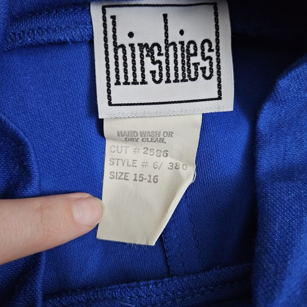 Vintage 80s Avante Garde Blue Dress M VTG 1980s Shirtdress Cobalt Wool Blend - Picture 8 of 11